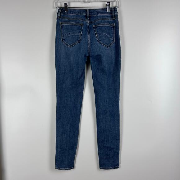 Driftwood Jackie Star Stripe High Rise Skinny Jeans Medium Wash Womens Size 24 - Picture 8 of 12